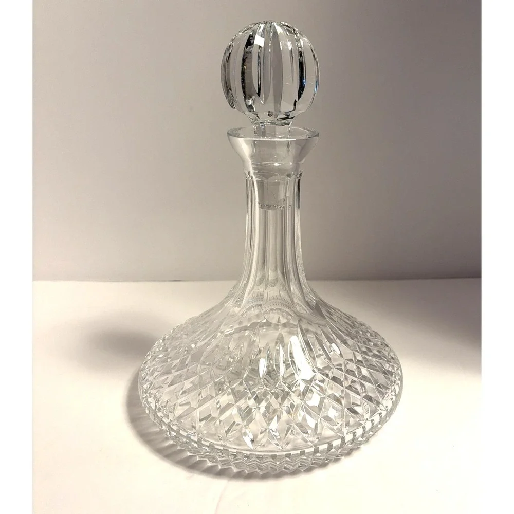 Waterford Crystal Lismore Captain's Ship's Decanter Sparkly marked w/stopper